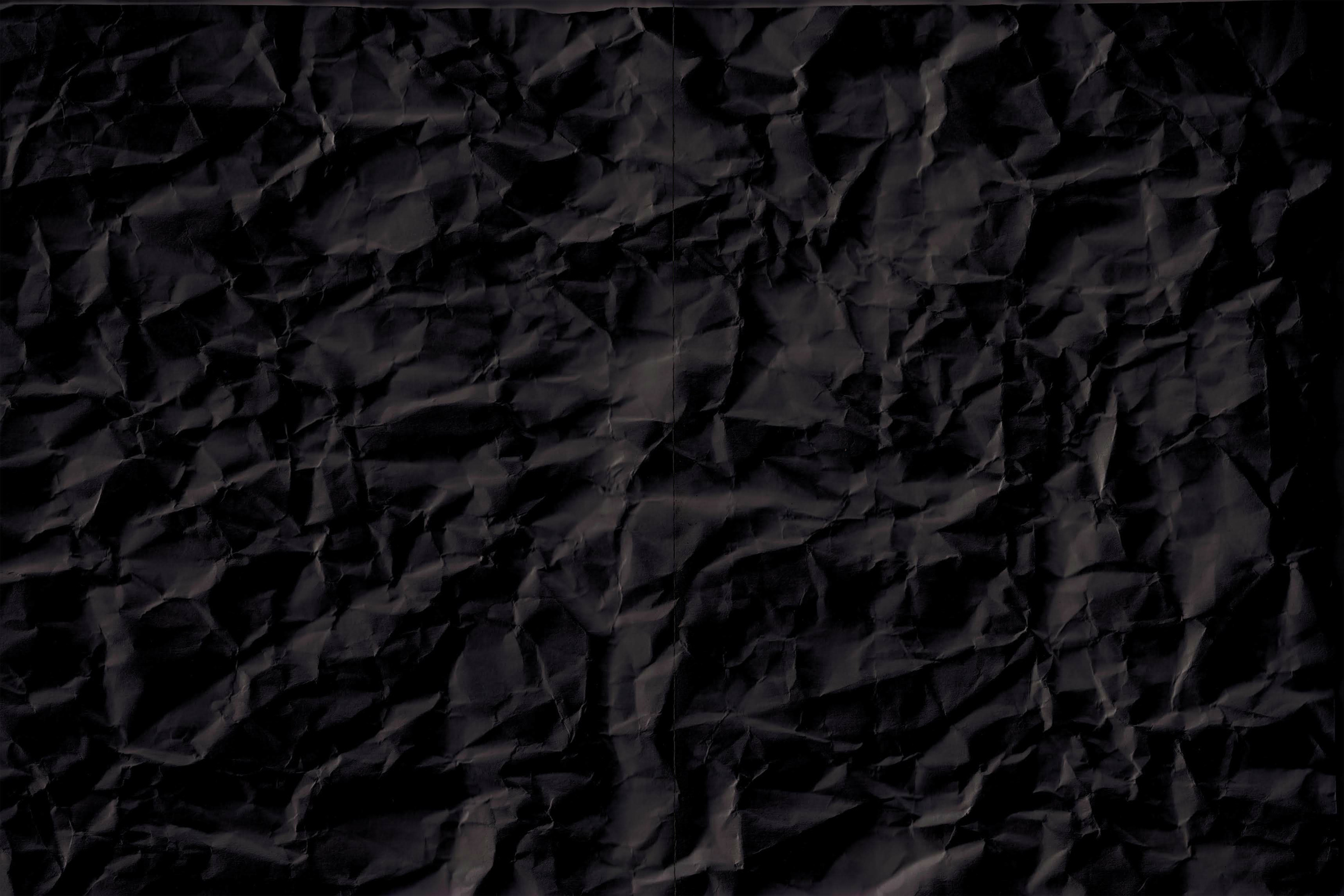 Black Crumpled Paper Texture 